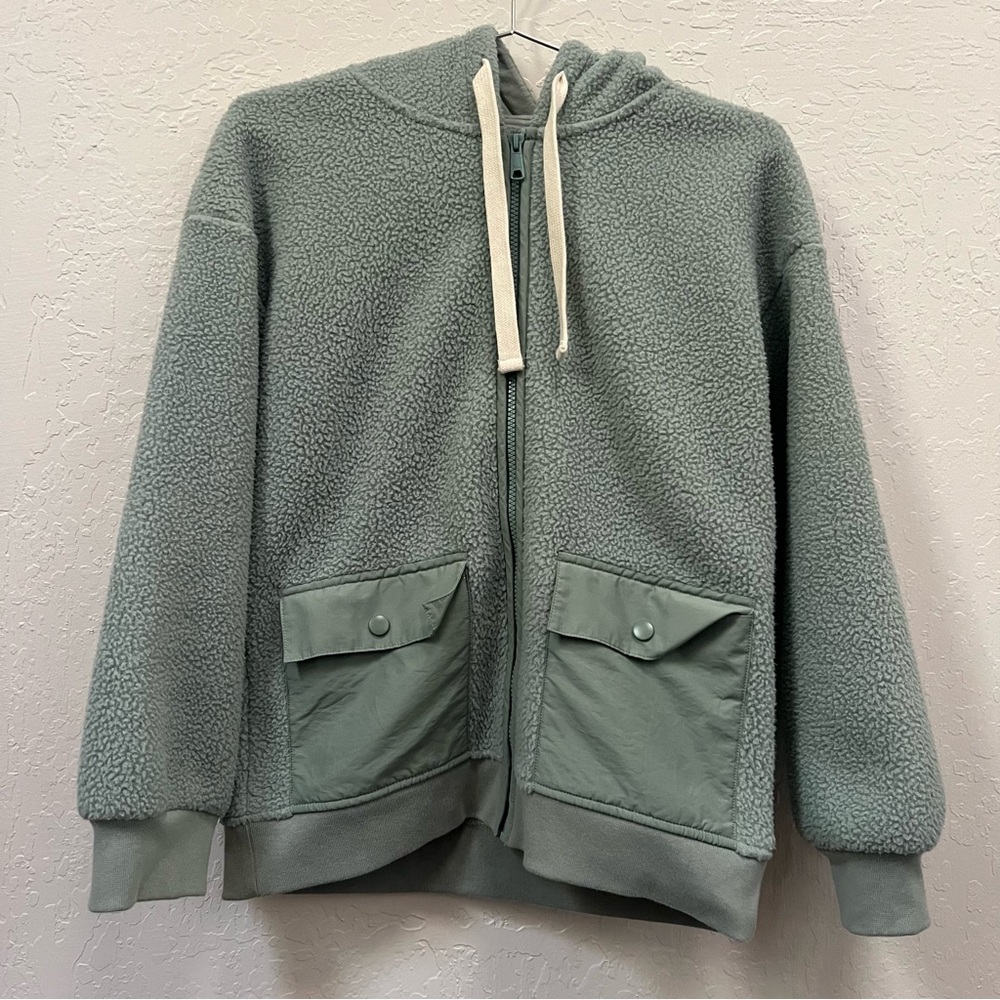 Madewell full zip split pocket fleece size XS new with tags